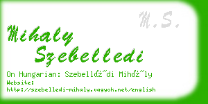 mihaly szebelledi business card